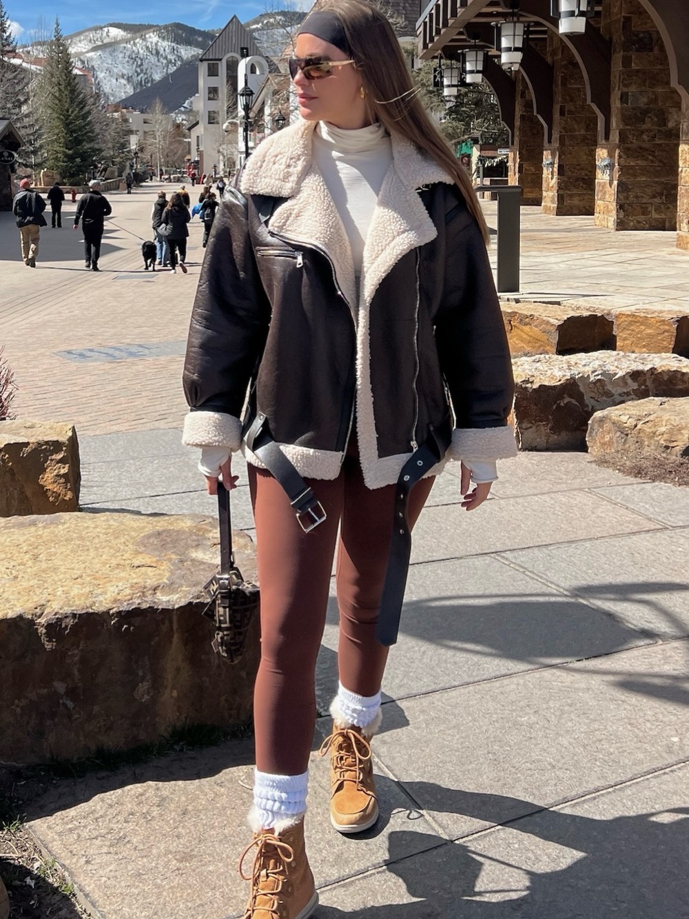 Brown leggings